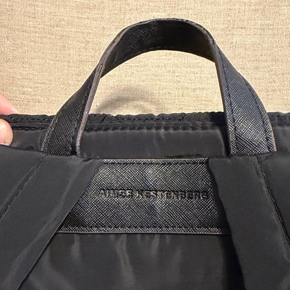 Aimee Kestenberg Quilted “Sardinia” Nylon Black Backpack - Picture 9 of 16